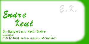 endre keul business card